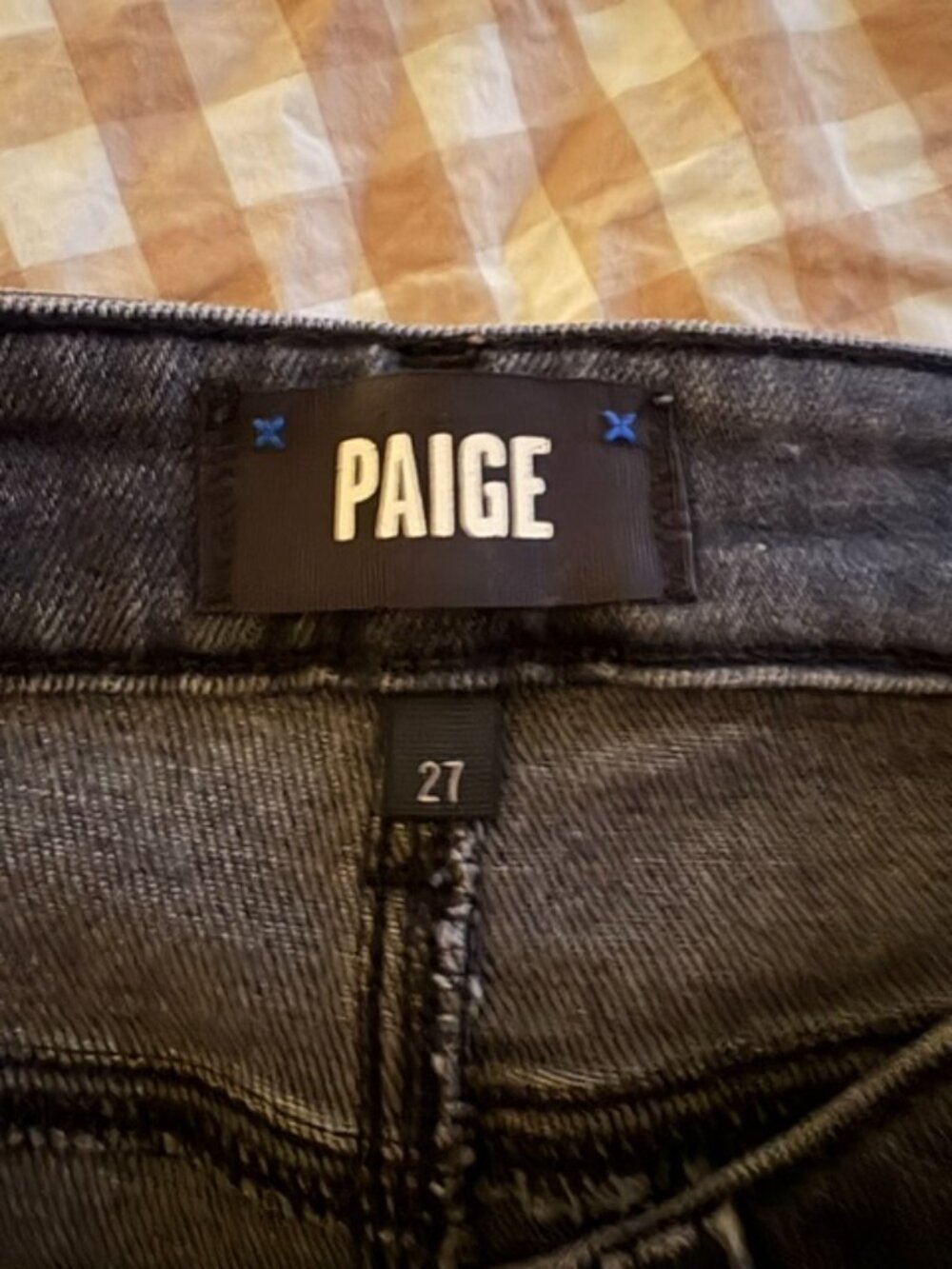 Paige Anessa High-Rise Wide-Leg Crop Jeans, Size 27, Black Lotus - Picture 6 of 6